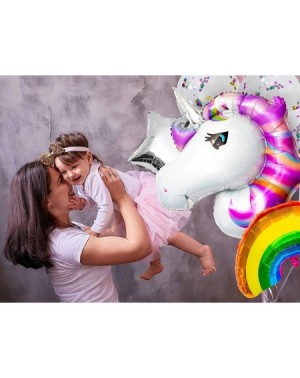 Balloons Kids Rainbow Unicorn Party Balloon Decorations (24 Piece Set) - CL18HQMMR06 $11.23