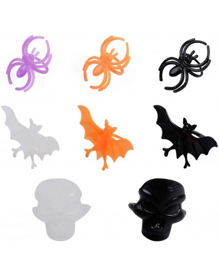Party Favors Spider Bat Skull Rings - Halloween Trick or Treat Party Favors Cupcake Topper Supplies Decorations - CE18WARSMMY...