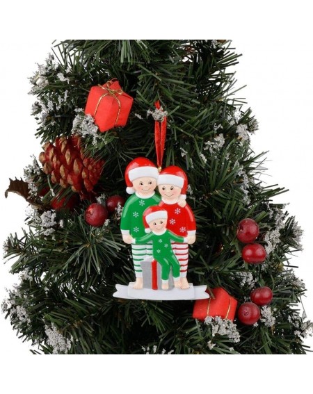Ornaments Pajama Family of 3 Ornament Personalized Christmas Tree Decoration - CE18I9YM3II $13.13