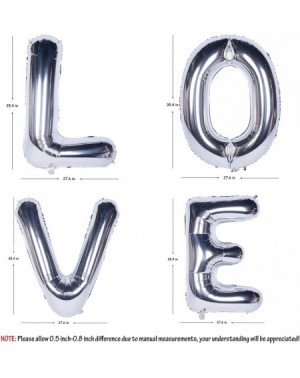 Balloons Letter Balloons Love 40 Inch Giant Jumbo Helium Foil Mylar for Party Decorations Silver - Letter Love - CM18U6SAIRZ ...