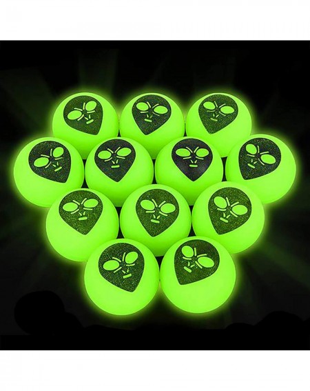 Party Favors Alien Glow Ball [24 Pack] Glow In The Dark Alien High-Bounce Ball 1.75" Diameter - Great Halloween Party Favors-...