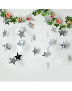 Favors Star Party Decorations Birthday Baby Shower Christmas Hanging Paper Garland (Glossy Silver-52 Feet) - Glossy Silver-52...