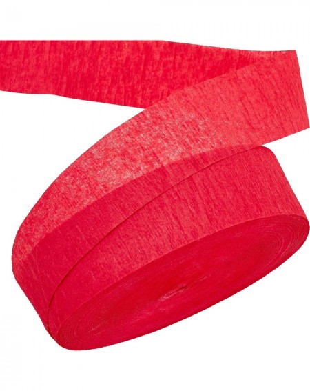 Favors Classic Red Crepe Streamers - 500 Feet x 1.75 Inches - 1 Pack of Streamer Rolls - for First Birthdays- USA Parties- Va...