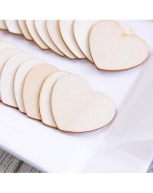 Guestbooks Wooden Guest Book Alternative (Set of 75) Wodden Hearts- One Size- Brown - C718U059OXO $30.82
