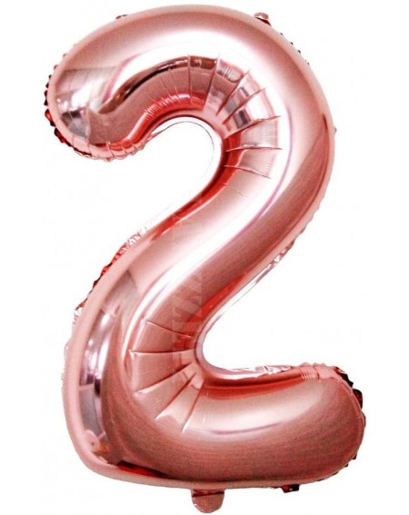 Balloons 34 Inch Rose Gold Foil Letter Balloons A to Z Numbers 0 to 9 Helium Balloons Bridal Baby Shower Wedding Birthday Par...