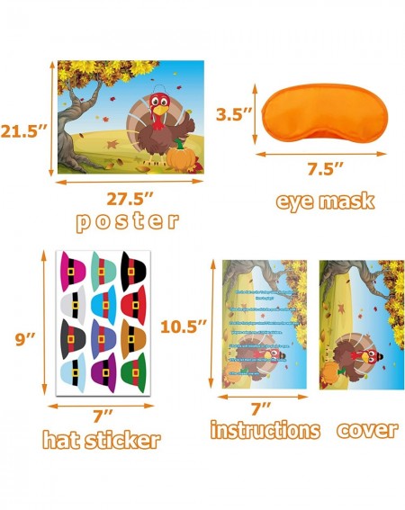 Advent Calendars Thanksgiving Party Games Pin the Hat on the Turkey Fall Festival Birthday Party Supplies Favors for Kids Tha...