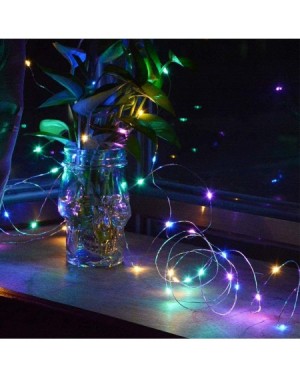 Outdoor String Lights Fairy String Lights- 10 Pack 3.4 Feet 18 LED Lights Battery Operated Mini Waterproof Firefly String Lig...