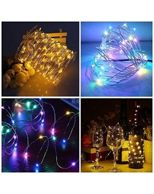 Outdoor String Lights Fairy String Lights- 10 Pack 3.4 Feet 18 LED Lights Battery Operated Mini Waterproof Firefly String Lig...