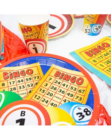 Party Packs Bingo Deluxe Party Packs (70 Pieces for 16 Guests!)- Bingo Party Supplies- Bingo Fundraiser- Tableware - C412O1UW...