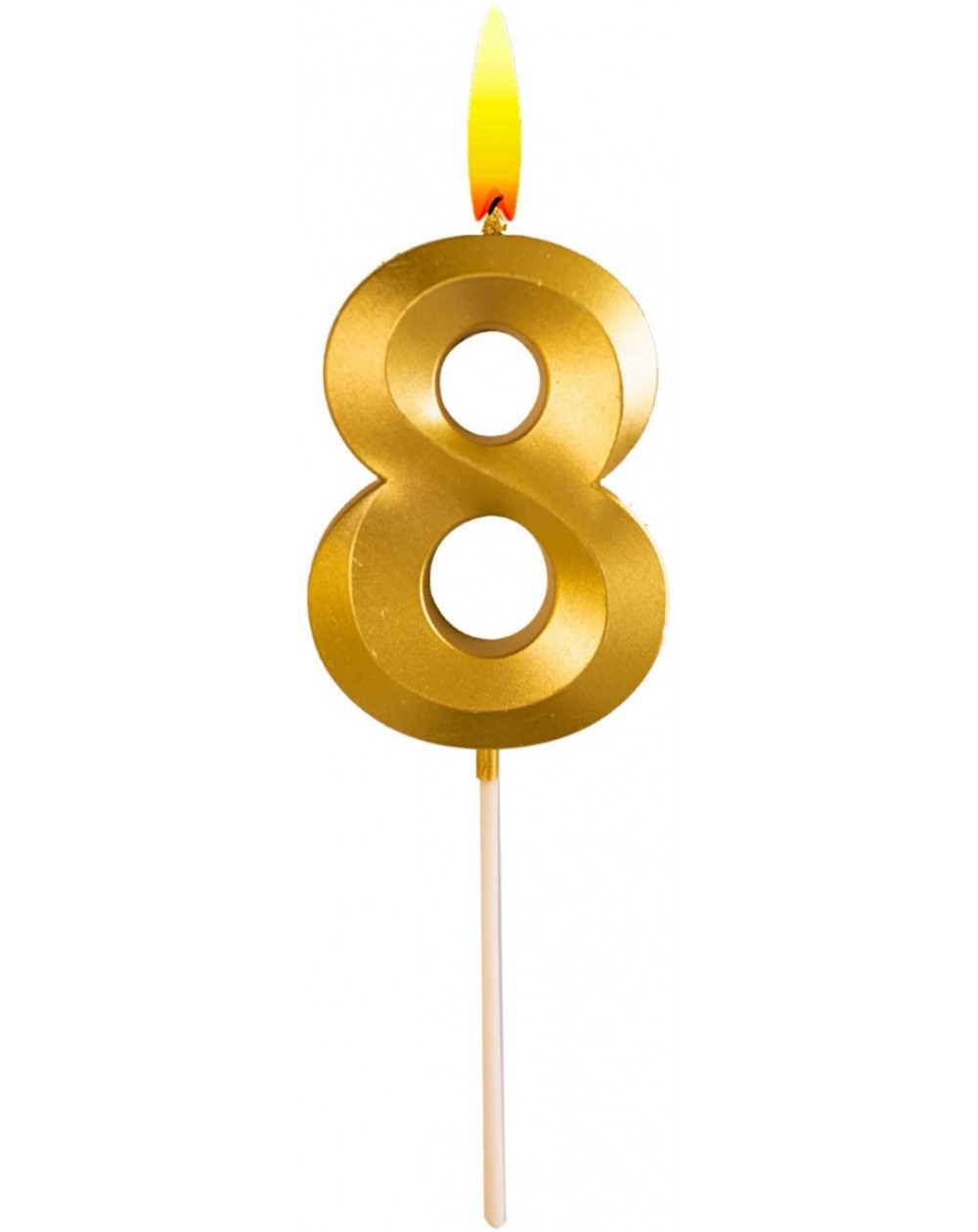 Gold Glitter Happy Birthday Cake Candle Numbers Decoration - Number ...