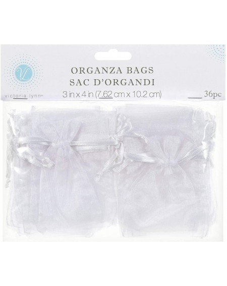 Favors White- Organza Favor Bags- 3 x 4 inches- 36 Pieces - CQ114UGES7X $10.57