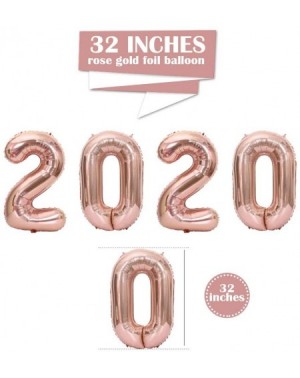 Balloons Graduation 2020 New Years Eve Party Supplies 2020 Decorations Kit 32 Inches Large 2020 Balloon + Rose Gold Balloons ...