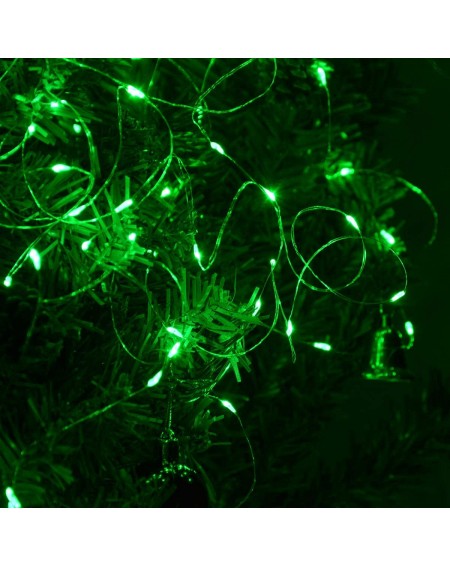 Indoor String Lights 4 Pack 50 LED St. Patrick's Day String Lights Feast of St. Patrick's Day Green Decoration Battery Operat...