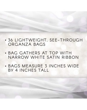 Favors White- Organza Favor Bags- 3 x 4 inches- 36 Pieces - CQ114UGES7X $10.57