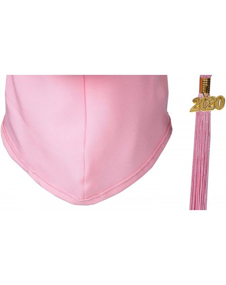 Hats Unisex Matte Graduation Cap and Tassel- Free 2020 Year Charm- Available in 12 Colors - Pink - C118IH30ZLX $10.29