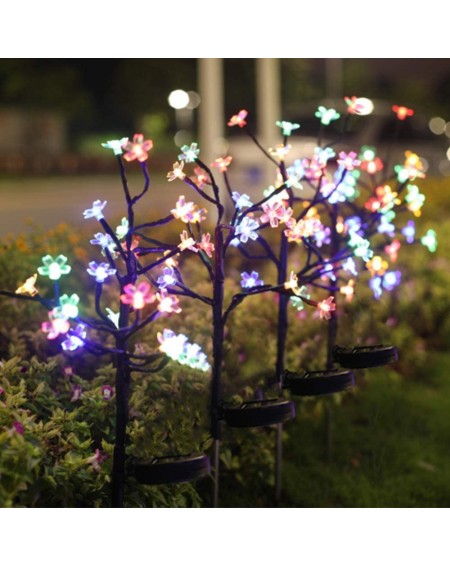 Outdoor String Lights Solar Lights Outdoor Decorative Solar Garden Lights- 4 Pack Beautiful 20 LED Fairy Flower Lights- Solar...