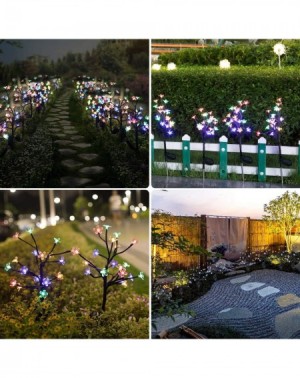 Outdoor String Lights Solar Lights Outdoor Decorative Solar Garden Lights- 4 Pack Beautiful 20 LED Fairy Flower Lights- Solar...