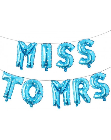 Balloons 16 inch Multicolor Miss to MRS Balloons Banner Foil Letters Mylar Balloons for Bachelorette Party- Wedding- Bridal S...