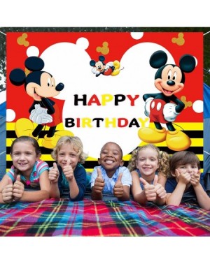 Banners Mickey Mouse Party Supplies 7x5FT Photo Backdrop for Boy Girl Kids Baby Shower Birthday Party Decorations Bedroom Wal...