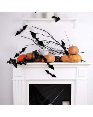 Party Favors 72 Pieces Halloween PVC 3D Bats- 6 Different Sizes Party Supplies Removable Decals Stickers for Home Decor DIY W...