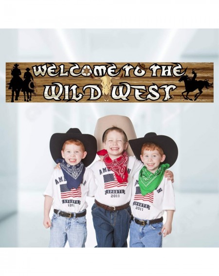 Banners & Garlands Western Party Decoration Supplies Western Cowboy Themed Banner Supplies Western Party Backdrop Photo Booth...