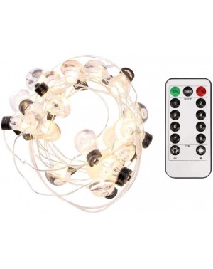 Indoor String Lights Bulb String Light with Remote and Timer- 7.8ft 20 LED Battery Powered Fairy Light with 8 Lighting Modes-...