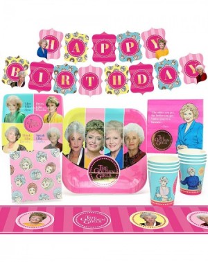Party Packs Golden Girls Party Supplies (Standard) Birthday Party Decorations with Happy Birthday Banner- 58 Piece Set - 40th...