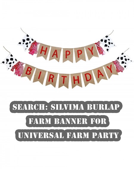 Banners & Garlands Farm ONE High Chair Banner for First Birthday- Barnyard Cow 1st Birthday Party Highchair Decoration - Farm...