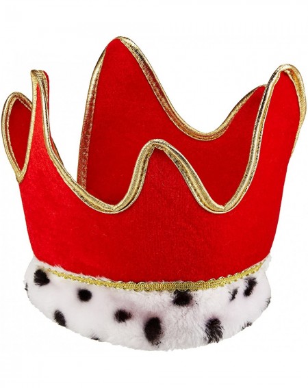 Hats Plush Royal Crown (red) Party Accessory (1 count) (1/Pkg) - Red - C1112L43BAZ $11.75