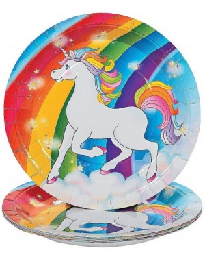 Party Tableware Unicorn Dinner Plates for Birthday - Party Supplies - Print Tableware - Print Plates & Bowls - Birthday - 8 P...
