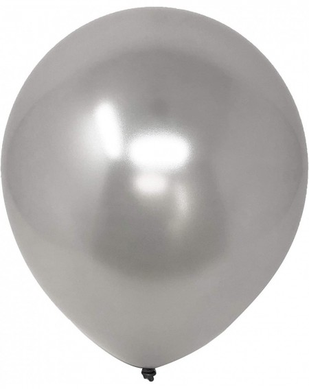 Balloons 100ct 12" Helium Grade Premium Latex Balloons-Silver-BL52004 - Silver - C818QXOIQWS $14.77