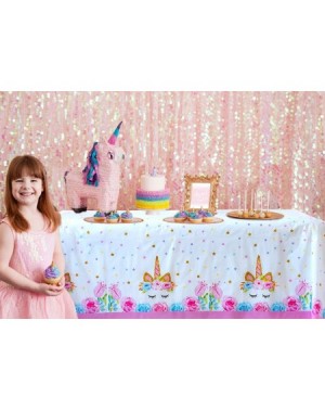 Tablecovers [Upgraded] Unicorn Birthday Party Supplies - 3 Pack Unicorn Plastic Tablecloth - 52 x 90 inches-Disposable Table ...