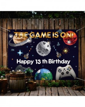 Banners Happy 13th Birthday Backdrop Photo Background Banner Game Themed Birthday Decorations Party Supplies for Boys - CY190...