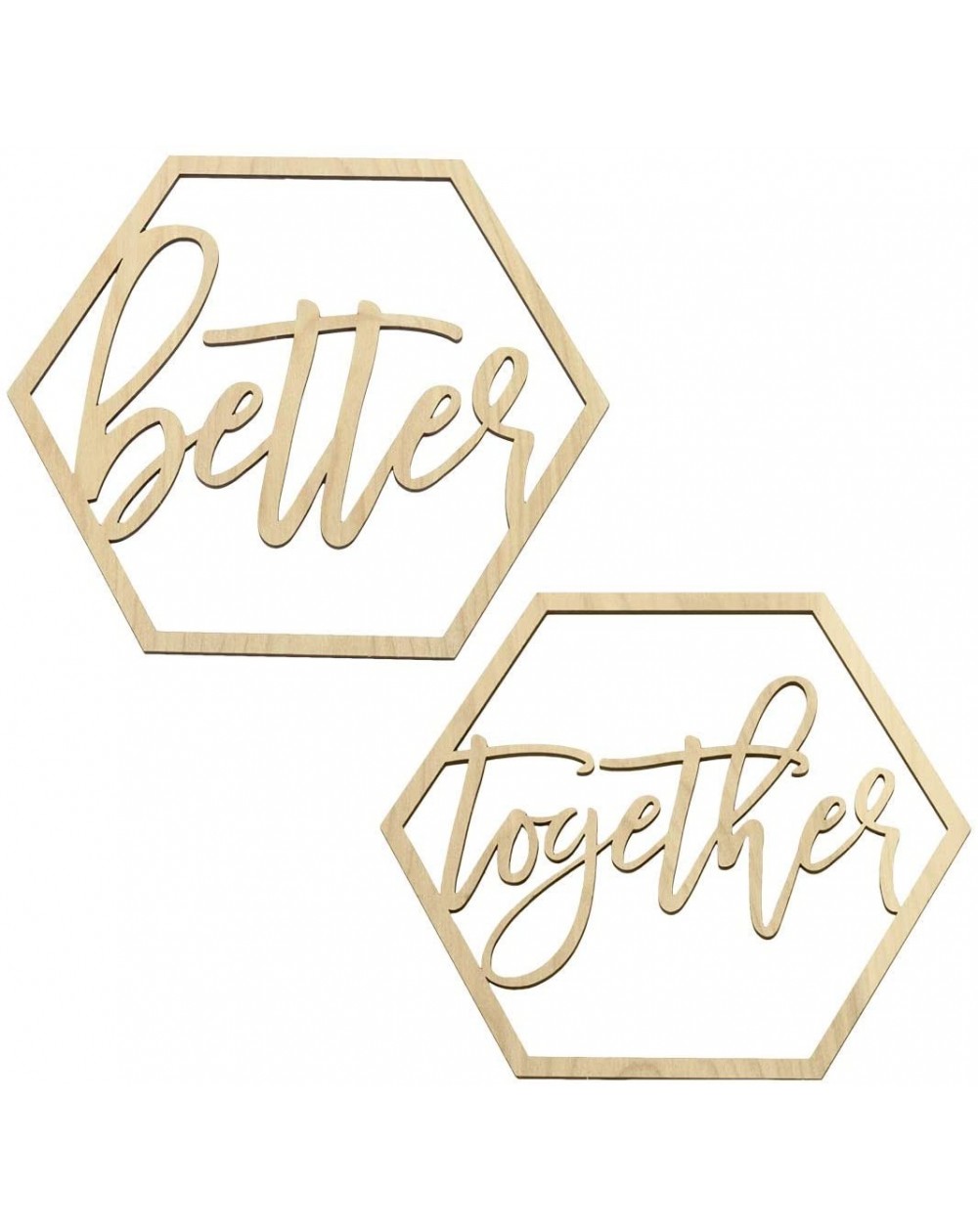 Banners & Garlands Wood Sign- Wedding Display- Party Banner- Event Decorations (Better Together) - Better Together - C318WZOT...