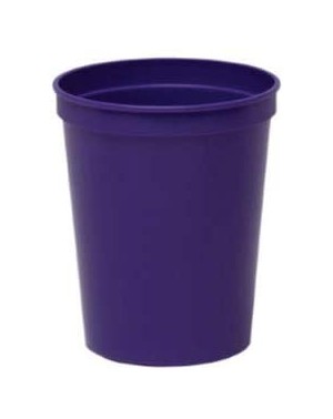 Tableware Stadium Cups- Pack of 25- Blank 16 oz Plastic Cups (Purple) - Purple - CX18NTG5XD0 $24.06