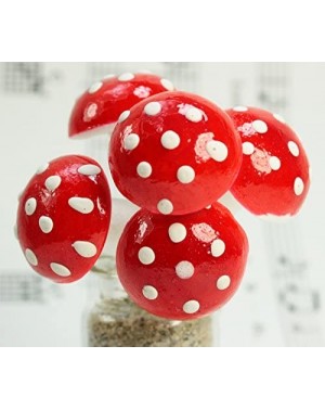 Centerpieces Red - Large Cotton Spun Mushrooms - Set of 10 - (218-0114) Wonderful World of Spun Cotton Mushrooms! - CV12EKCQN...