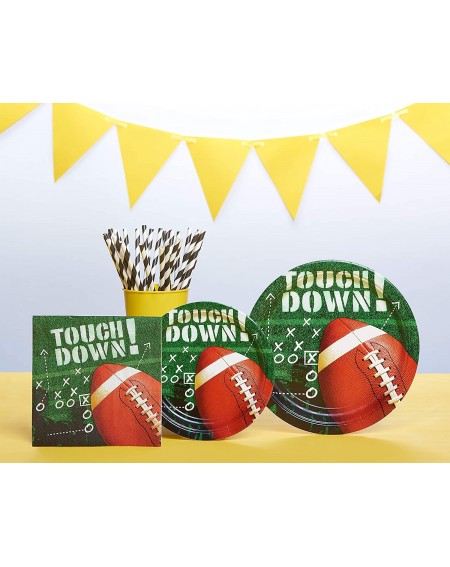 Tableware Football Frenzy Paper Lunch Napkins for Kids (100-Count) - Lunch Napkins - CW1108C12IV $10.50