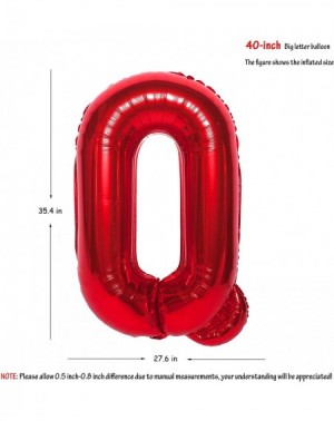 Balloons Letter Balloons 40 Inch Giant Jumbo Helium Foil Mylar for Party Decorations Red Q - Letter Q - CT19CDCXL2N $7.02