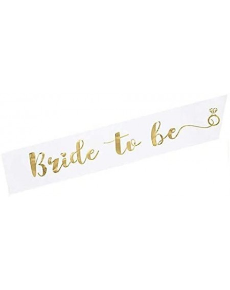 Favors Bachelorette Party Bride Veil Kit -Boho Flower Crown Tiara with Bridal Shower Veil- Bride to Be Sash- Golden Flash Bri...