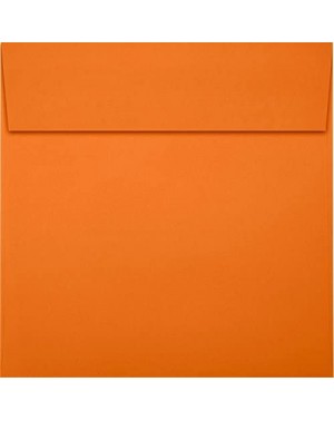 Invitations 6 1/2 x 6 1/2 Square Invitation Envelopes w/Peel & Press - Mandarin Orange (50 Qty.) - CJ118CGM7V1 $22.19