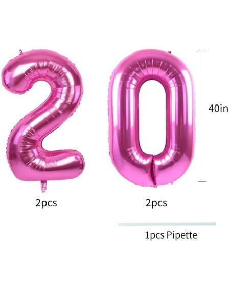 Balloons 2020 Happy New Year Balloons 40Inch Pink 2020 Foil Number Balloons Aluminum Foil Mylar Balloons for 2020 New Year Ev...