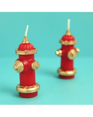 Birthday Candles CHARMING Birthday Candle Cake Topper Firefighting Candle - Red - CG18C8GAA2D $8.83