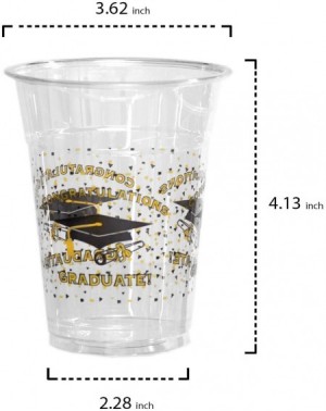 Tableware Soft Plastic Printed Party Cups- 12-Ounce- Graduation- 20-Count - CU11015PKCJ $10.83