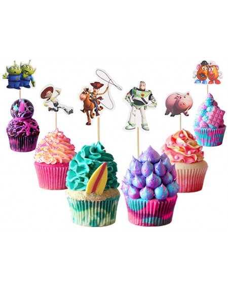 Cake & Cupcake Toppers Toy Story Cupcake Toppers Toy Story Cake Toppers 48PCS- Toy Story Happy Birthday Party Supplies Cake D...