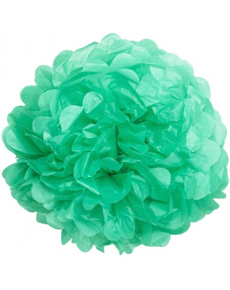 Tissue Pom Poms (Caribbean Green 16") - Tissue Pom Poms Flower Party Decorations for Weddings- Birthday Parties- Bridal- Baby...