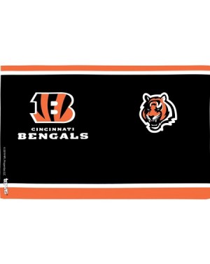 Tableware NFL Cincinnati Bengals - Touchdown Insulated Tumbler with Wrap and Black Travel Lid- 16 oz - Tritan- Clear - Clear ...