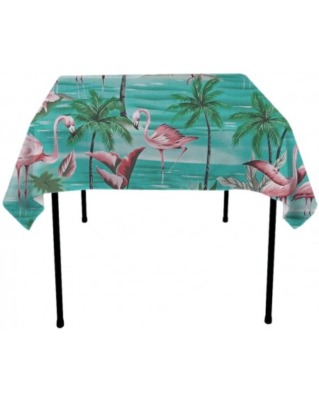 Tablecovers Decorative Water Resistant Tablecloth Wrinkle Free and Stain Resistant Fabric Tablecloths Flamingo Palm Tree for ...