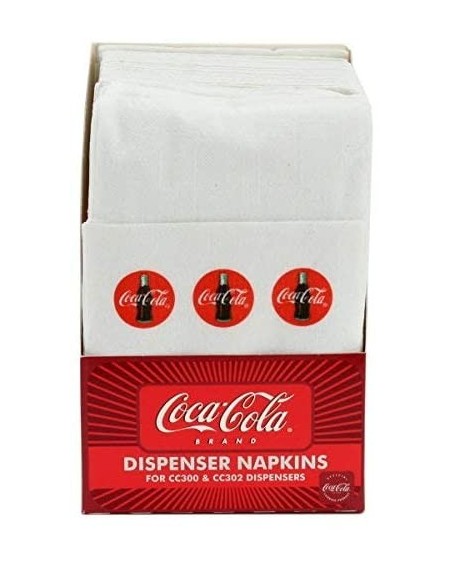 Tableware CC326 Coca-Cola Napkins (100 Pack)- Half- Red - C5114XYV6JP $11.51