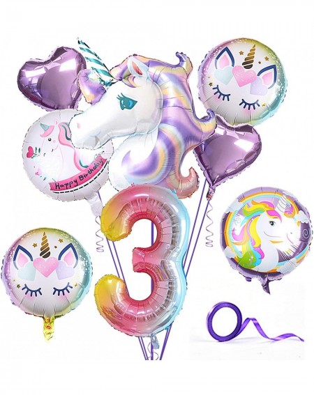 Balloons Unicorn Party Birthday Supplies for Kid-Pack of 9 Unicorn Theme purple Balloon for Party-1-5th Birthday Party Decora...