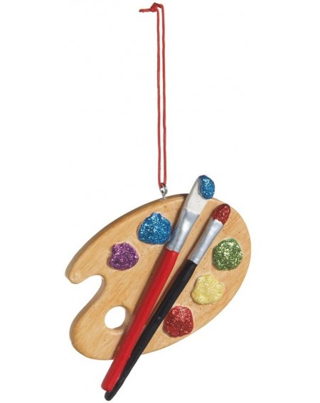 Ornaments Painters Palette Resin Hanging Christmas Ornament - Size 3 in. - CB11LZ67LOD $12.88